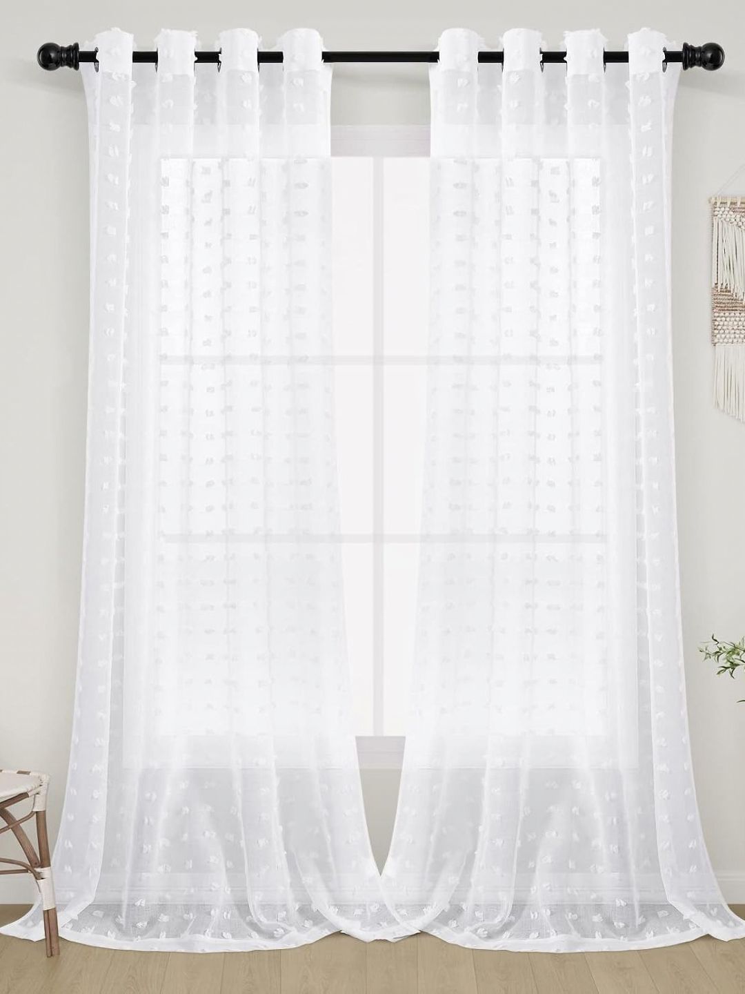 HOUSE OF QUIRK Unisex White Curtains and Sheers-picture-36