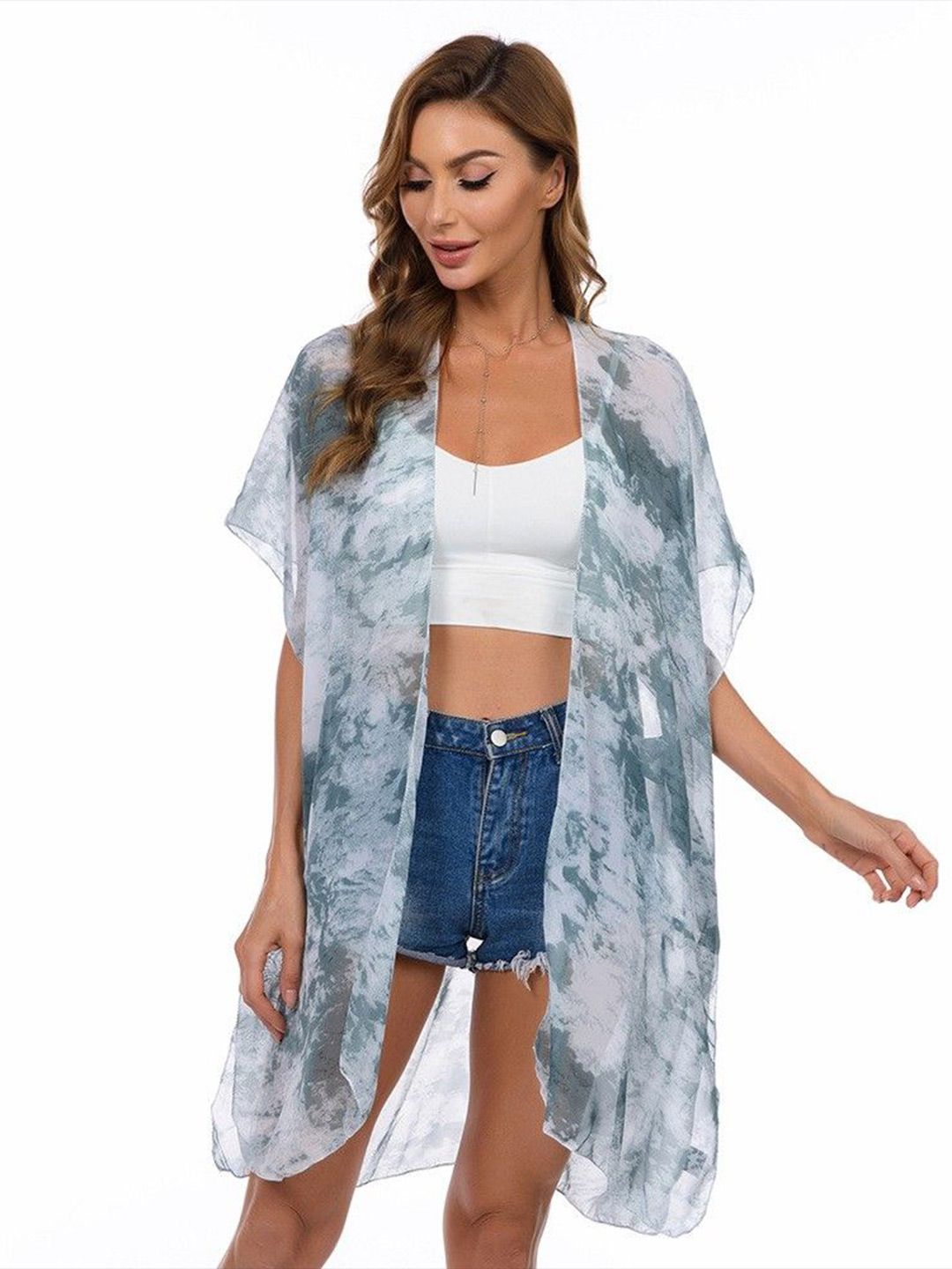 CrossKulture Printed Open Front Shrug-picture-48