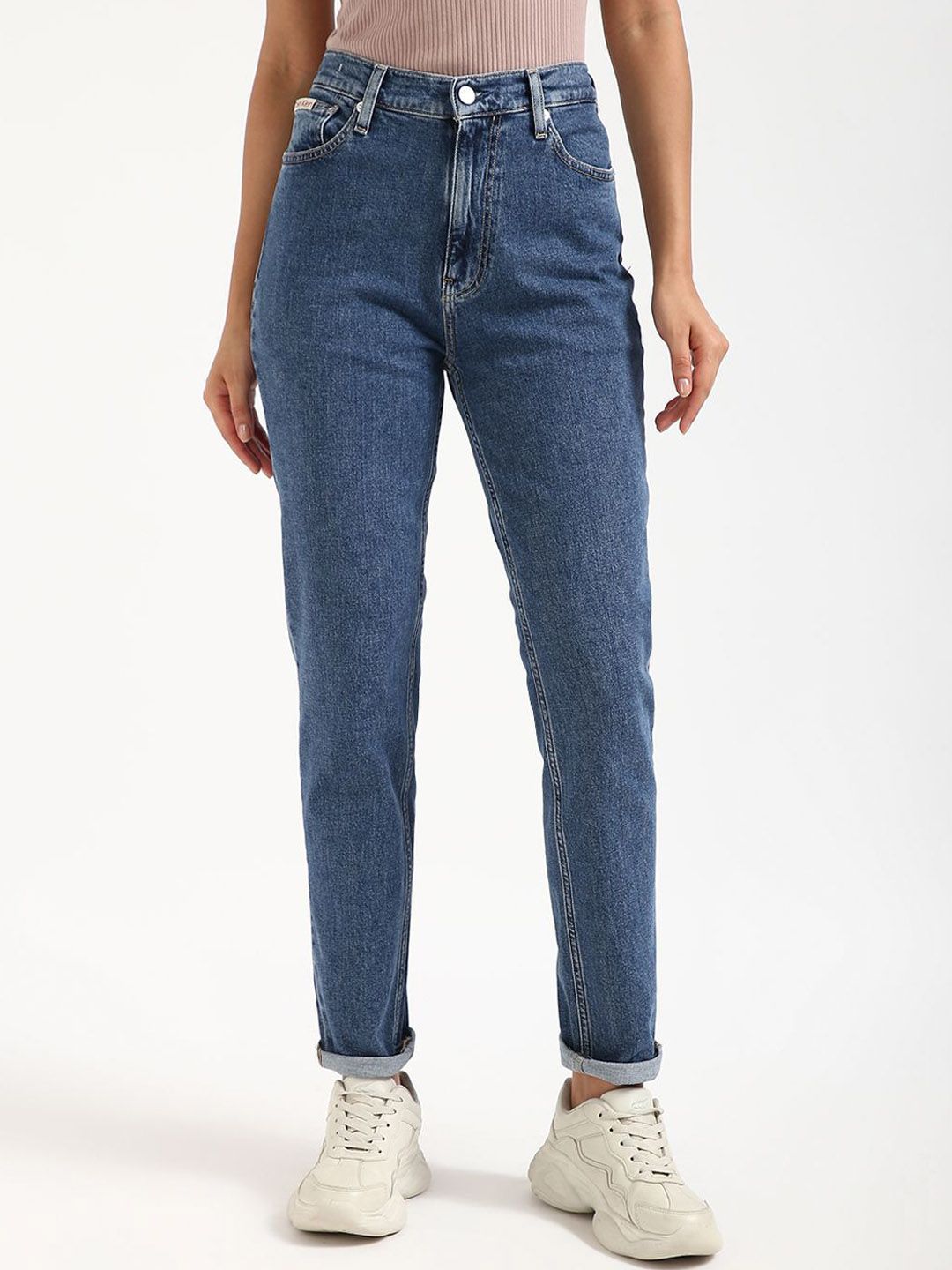 Calvin Klein Jeans Women Cotton Low Distress Light Fade Jeans-picture-20