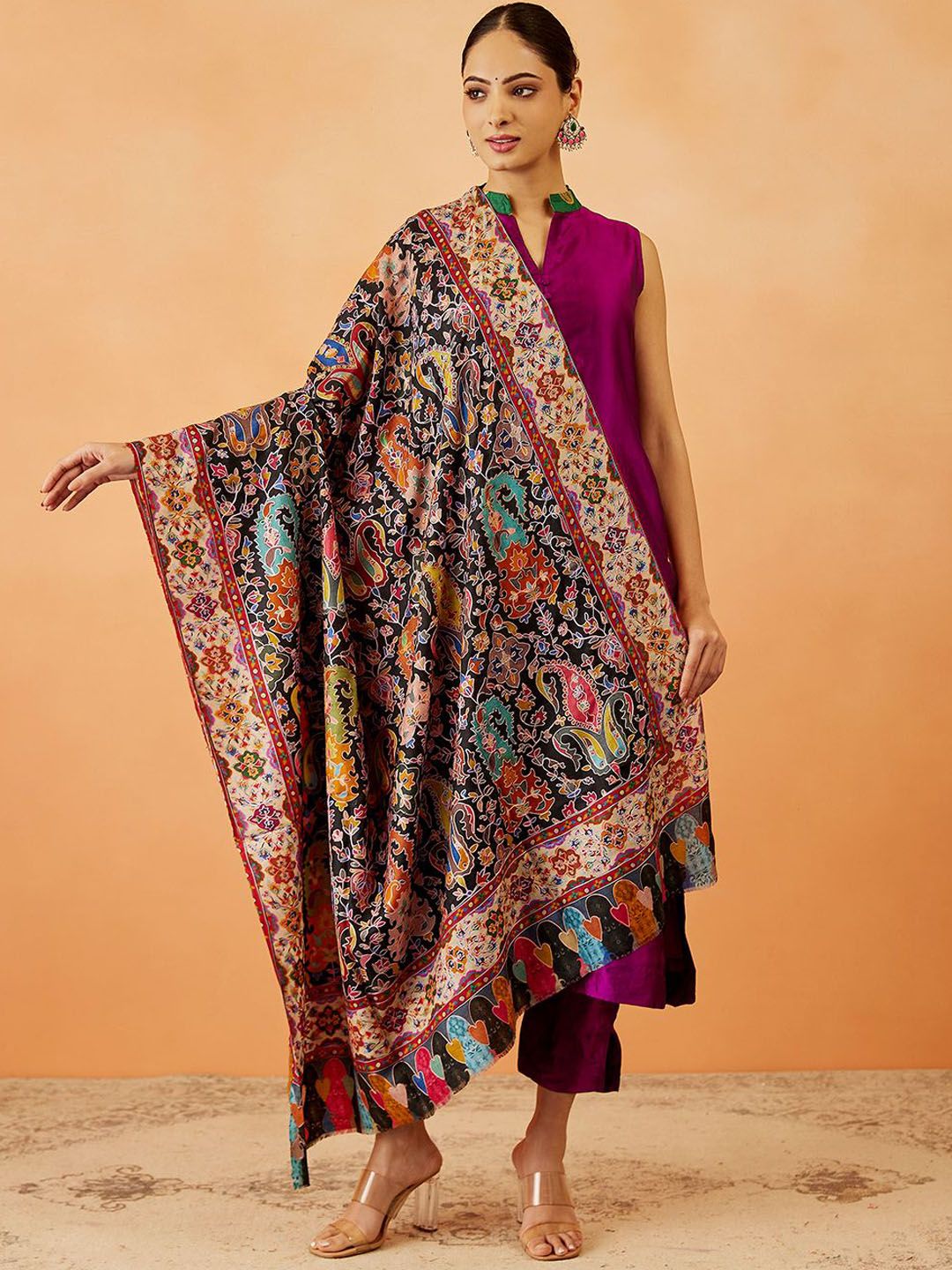 Pashmoda Women Floral Embroidered Shawl-picture-26