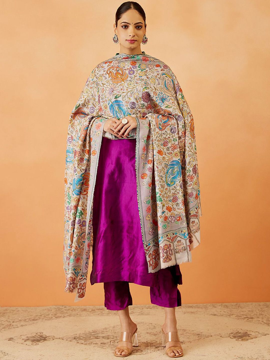 Pashmoda Women Floral Embroidered Shawl-picture-35