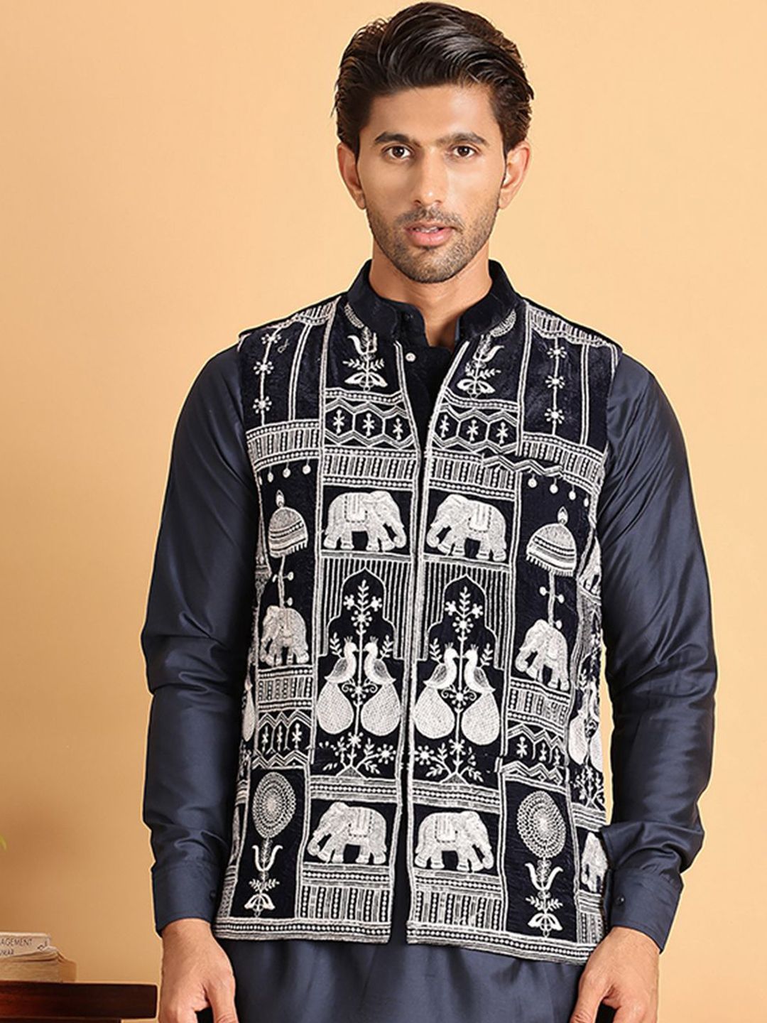 Jompers Men Embroidered Nehru Jackets-picture-26
