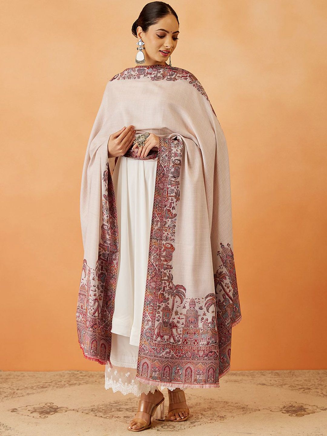 Pashmoda Women Paisley Woven Design Shawl-picture-21