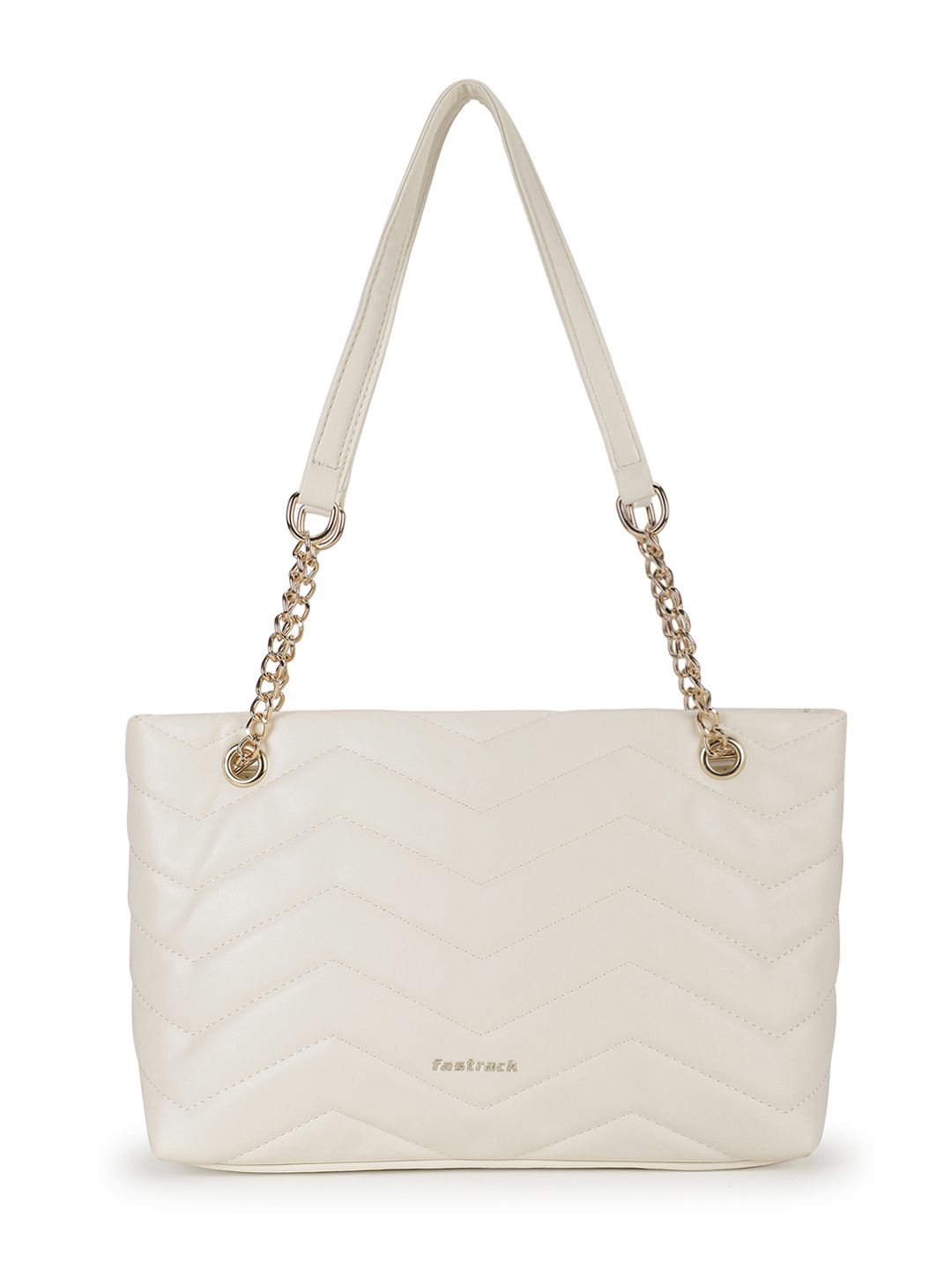 Fastrack Textured PU Structured Shoulder Bag with Quilted-picture-39