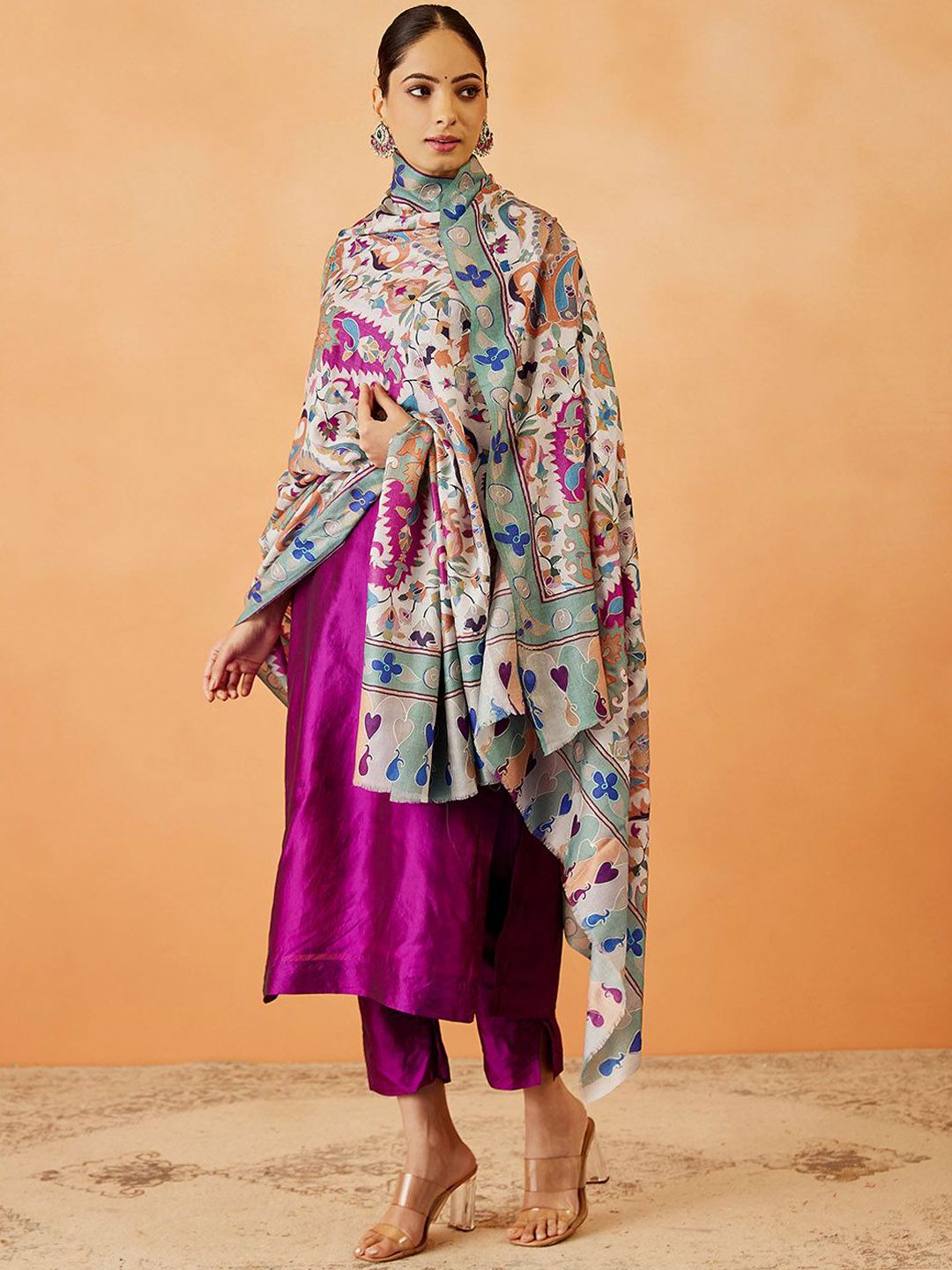Pashmoda Women Floral Embroidered Shawl-picture-29