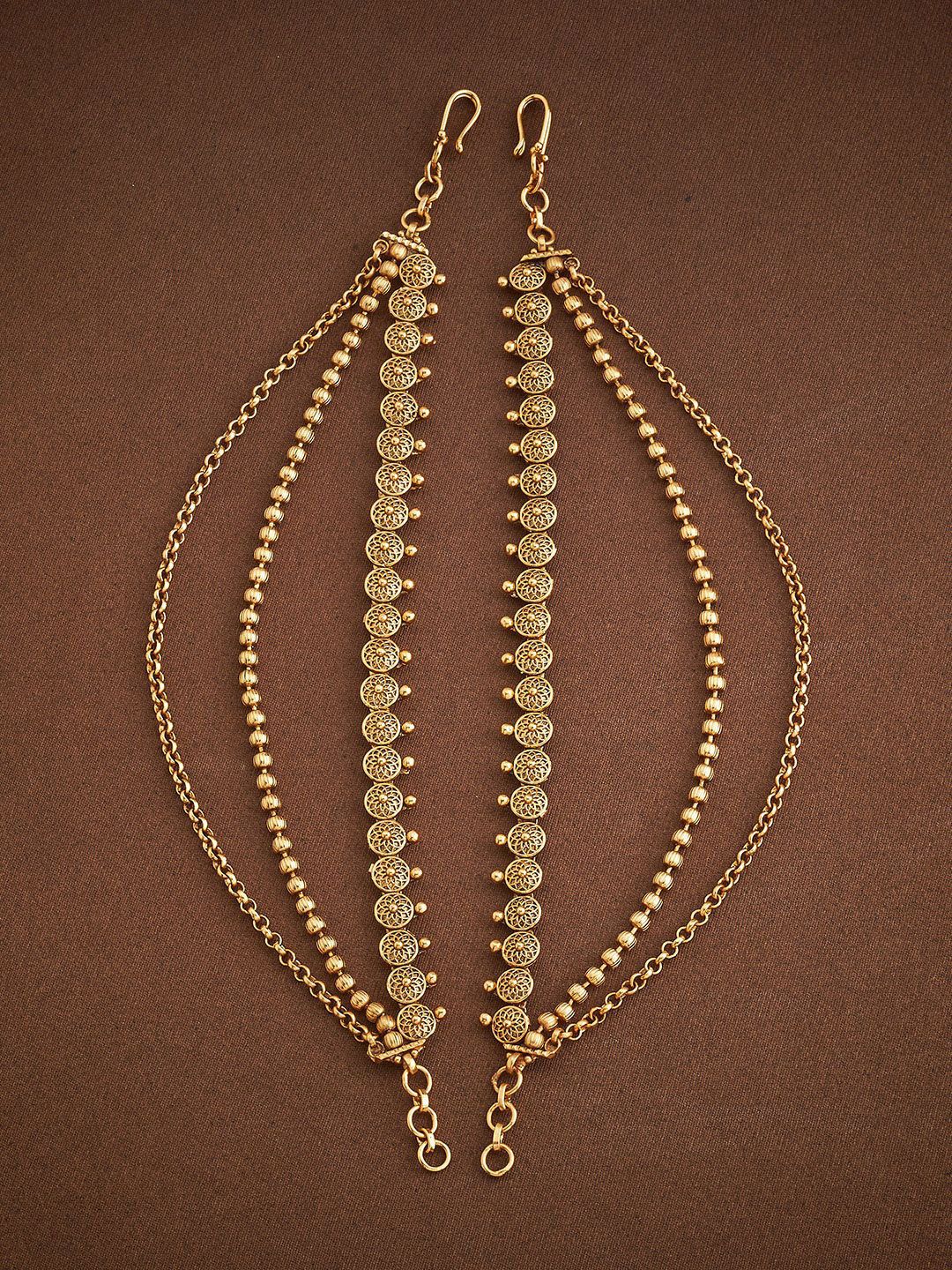 Kushal's Fashion Jewellery Gold Plated Ethnic Antique Matil-picture-44