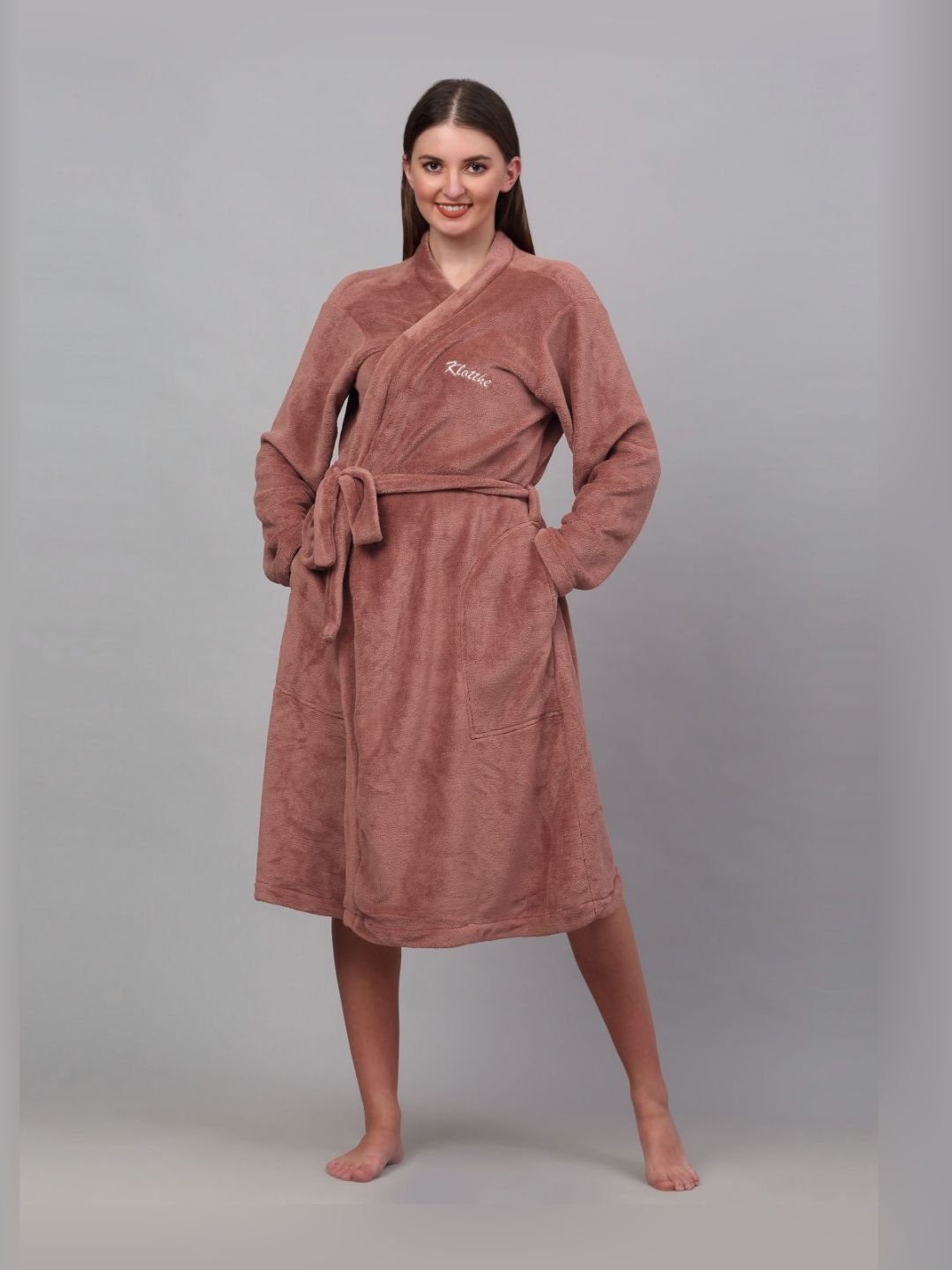 KLOTTHE Bath Robe With Belt-image-10