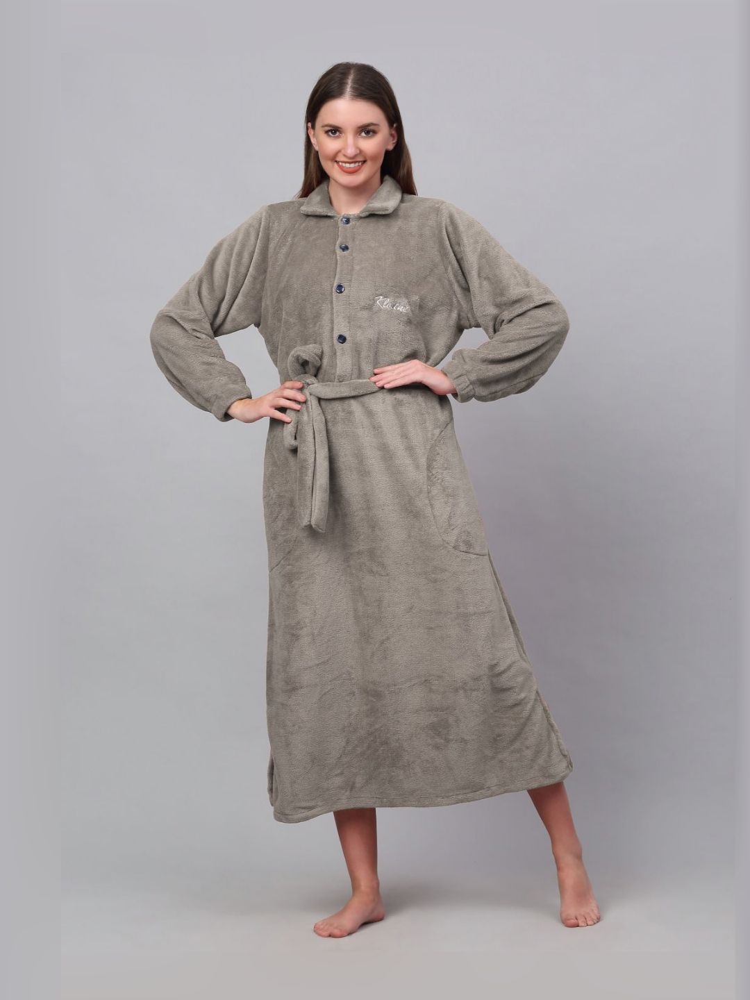 KLOTTHE Bath Robe With Belt-image-41