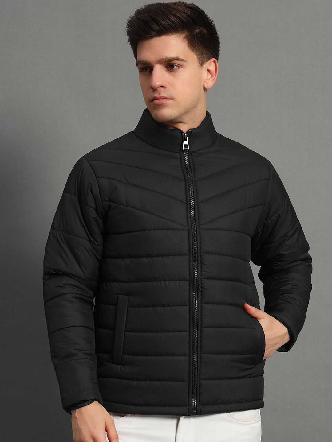 get golf men polyester lightweight quilted jacket