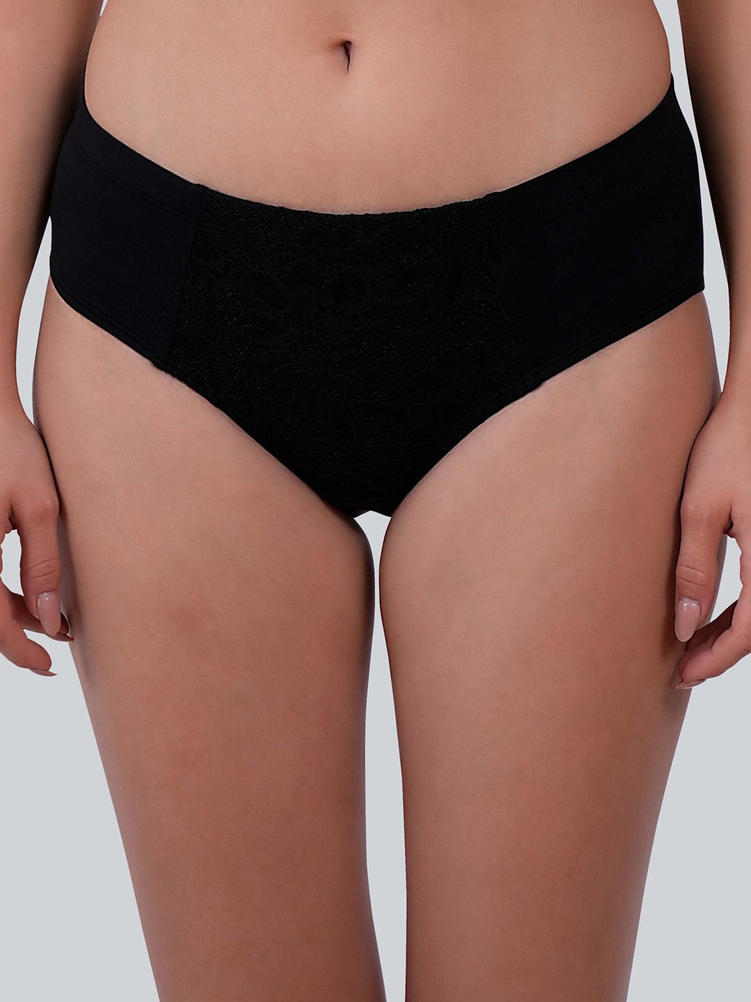 Soie Mid-Rise Seamless Basic Brief FP-1705BLACK-picture-34