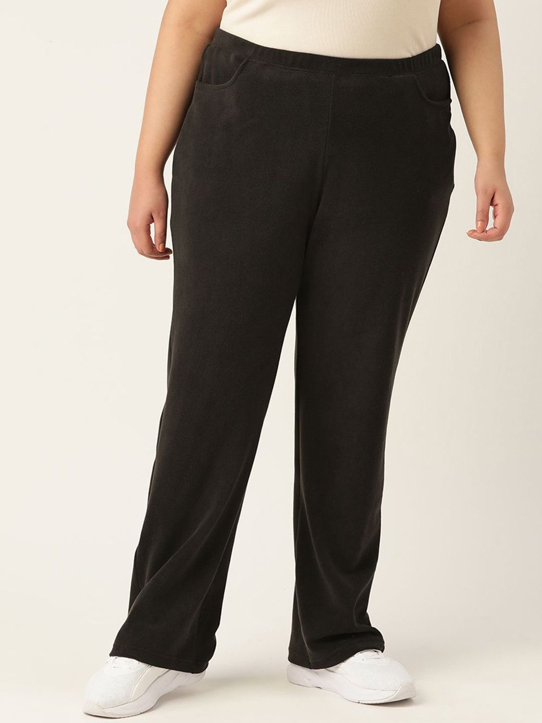 theRebelinme Women Plus Size Straight Fit High-Rise Trousers-picture-29