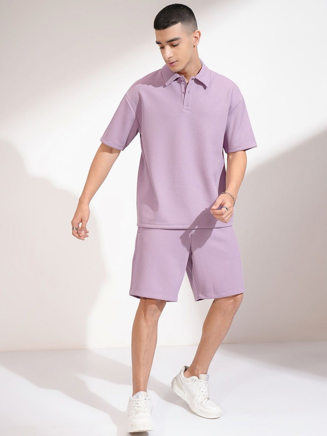 HIGHLANDER Polo Collar Drop-Shoulder Sleeves Oversized Casual T-Shirt main image 1
