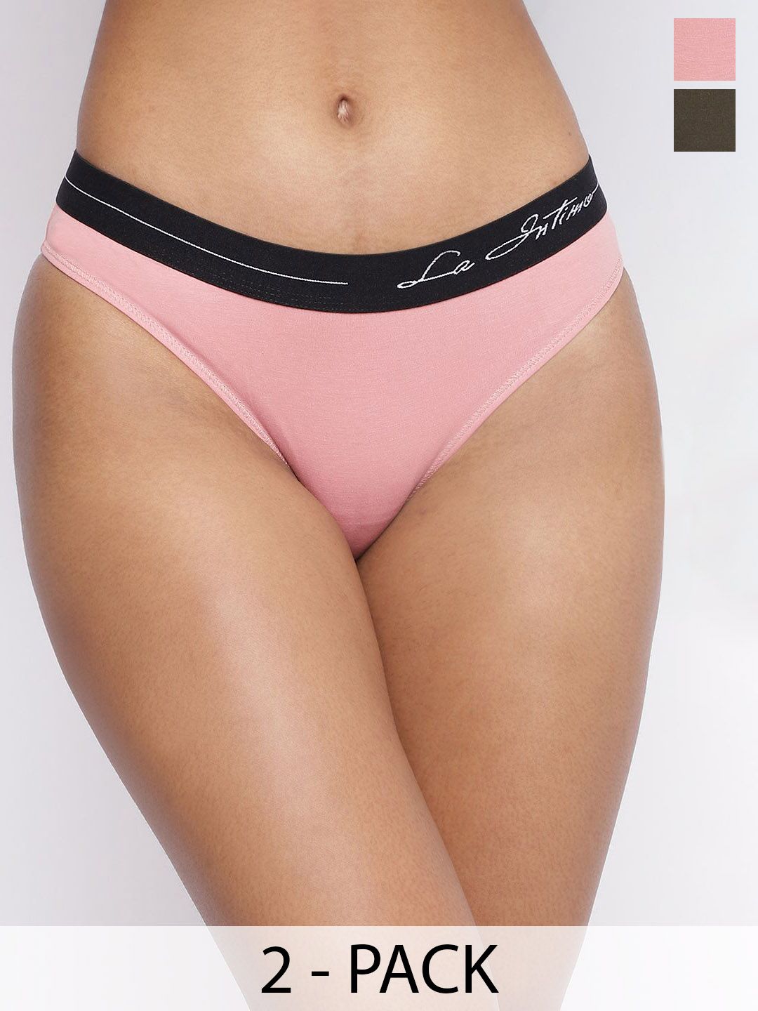 La Intimo Women Pack Of 2 Anti Microbial Low Rise Bikini Briefs-picture-20