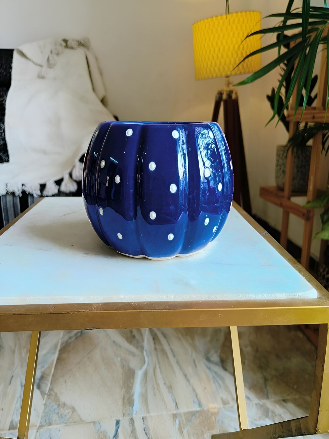NIYARA Blue & White Printed Planters-image-11