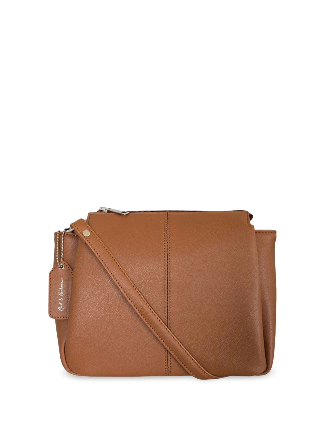 Mast & Harbour PU Structured Sling Bag with Quilted-picture-56