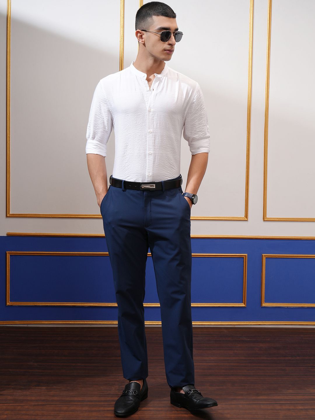 Men's White Standard Opaque Casual Shirt