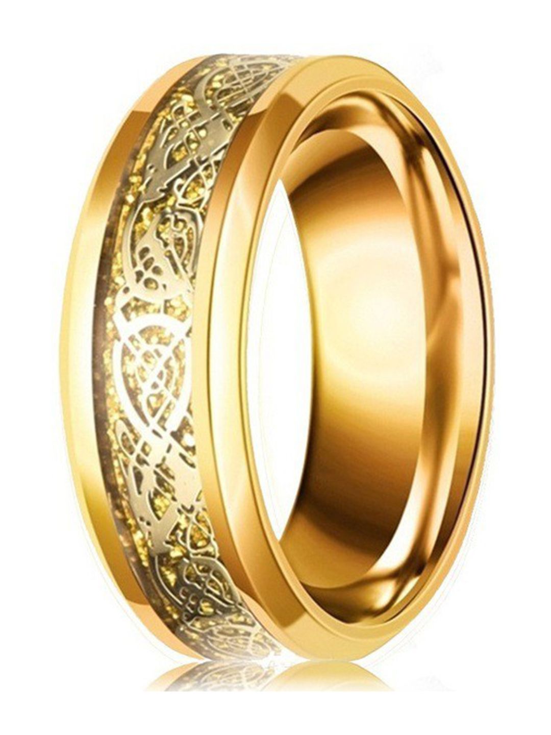 Lila Stainless Steel Dragon-Designed Band Ring-picture-18