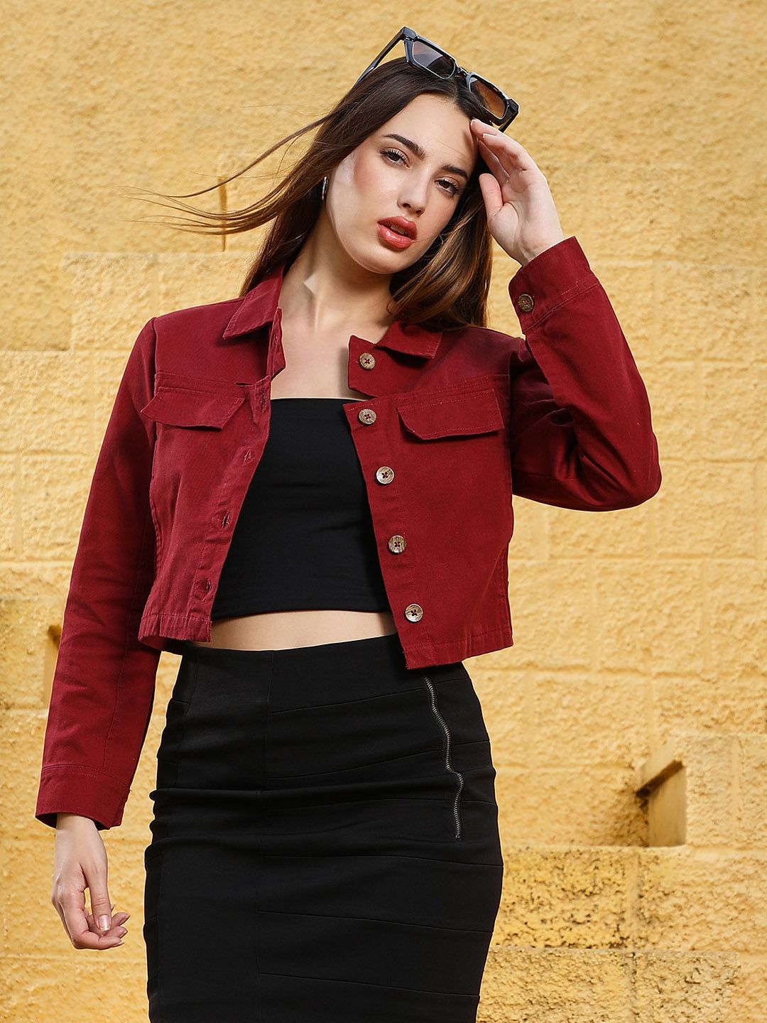 Campus Sutra Women Lightweight Bomber Jacket