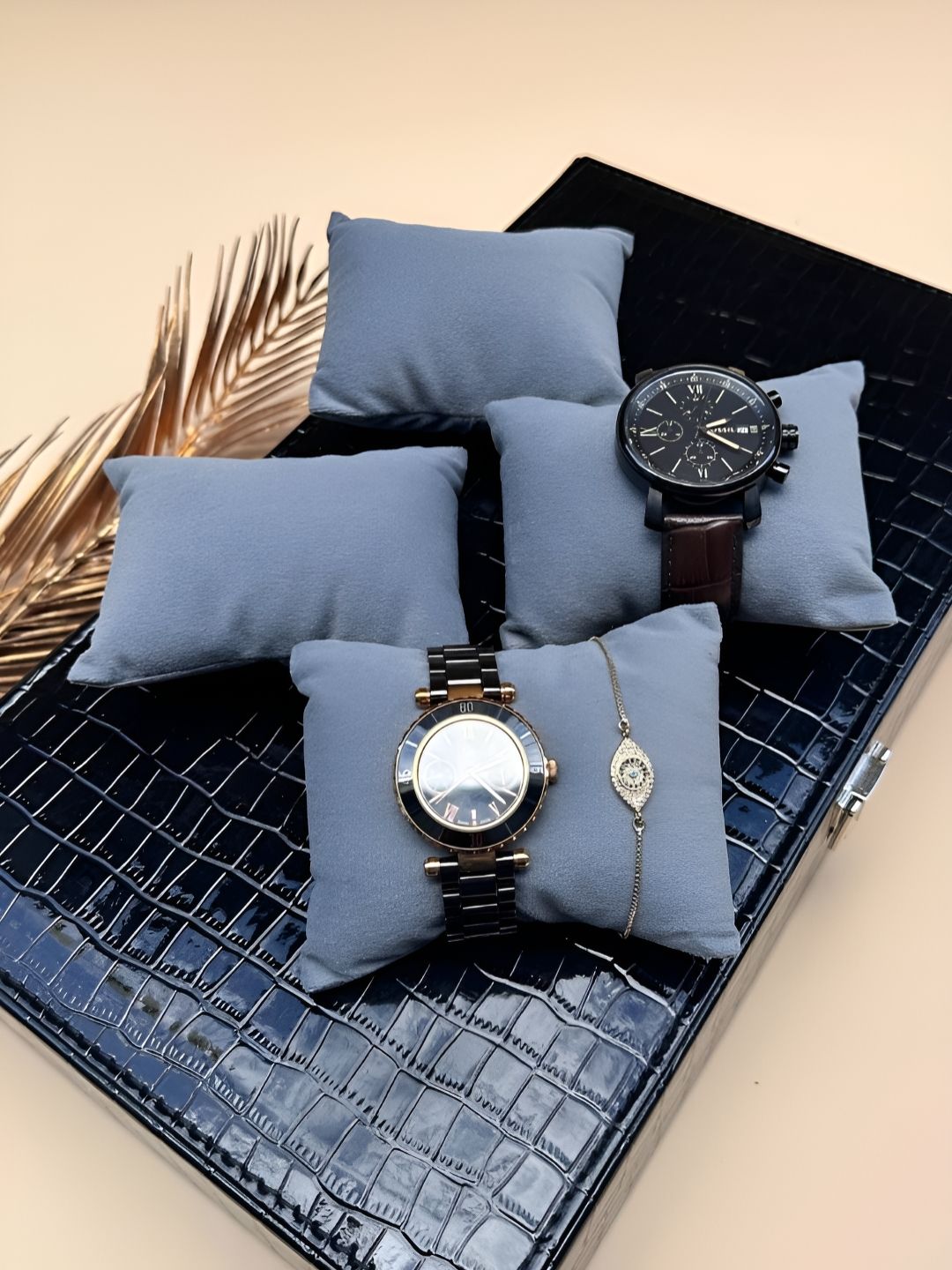 La Trove 4 Pcs Grey Bracelet Watch Organizer Pillow Set-picture-35