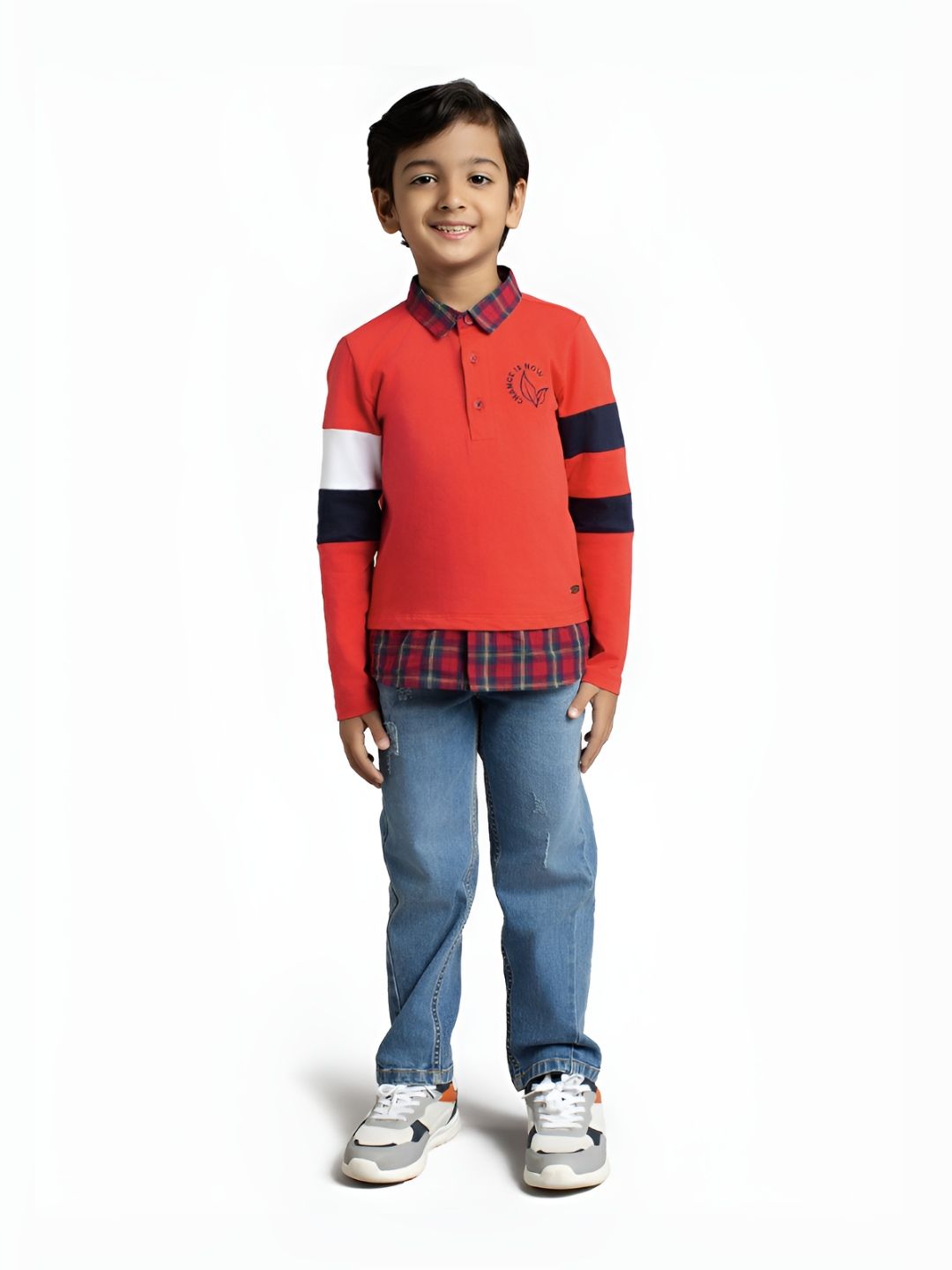 Ed-a-Mamma Boys Typography Printed Polo Collar Bio Finish Pockets T-shirt-picture-18