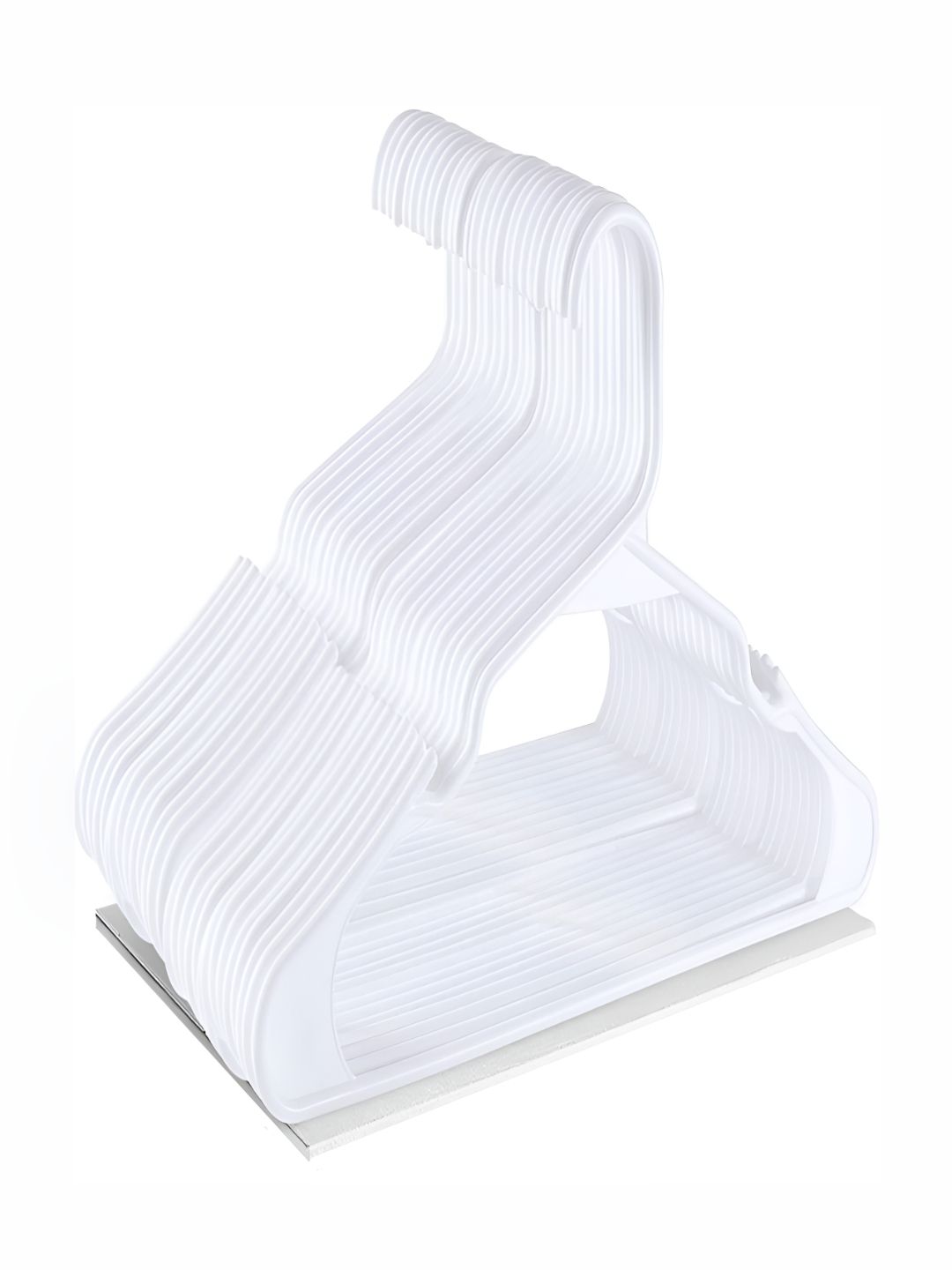 Inditradition Set Of 10 White Clothes Bar Hangers-picture-13