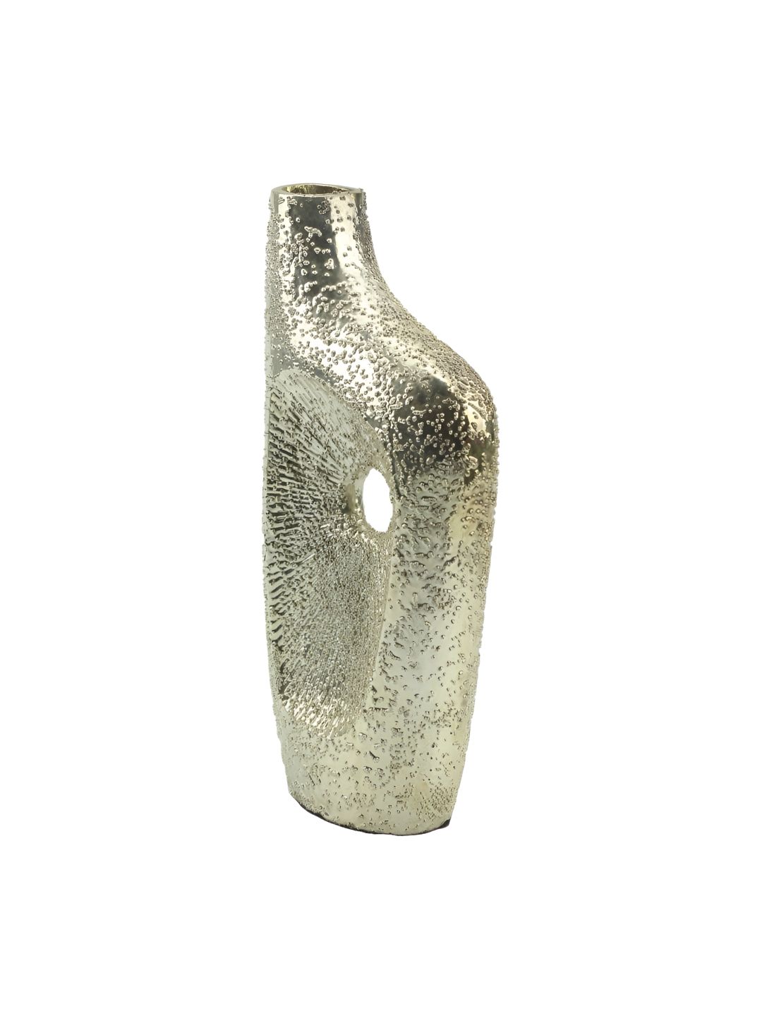 Hind Decor Yellow Textured Aluminium Flower Vase-image-40
