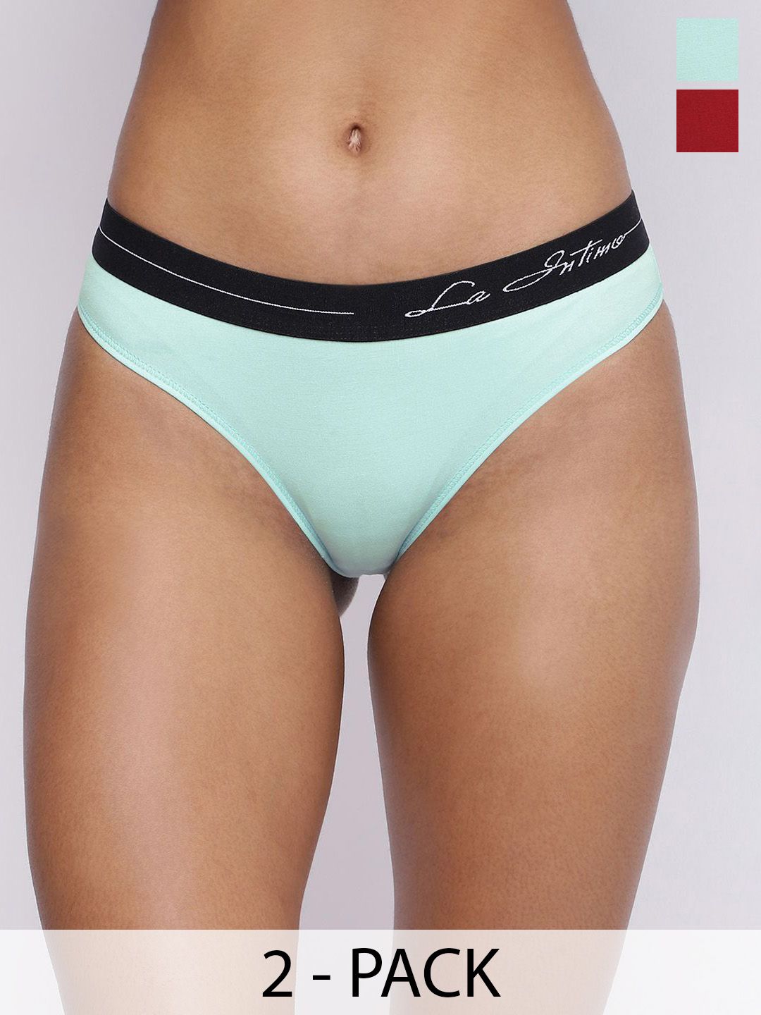 La Intimo Women Pack Of 2 Anti Microbial Low Rise Bikini Briefs-picture-21