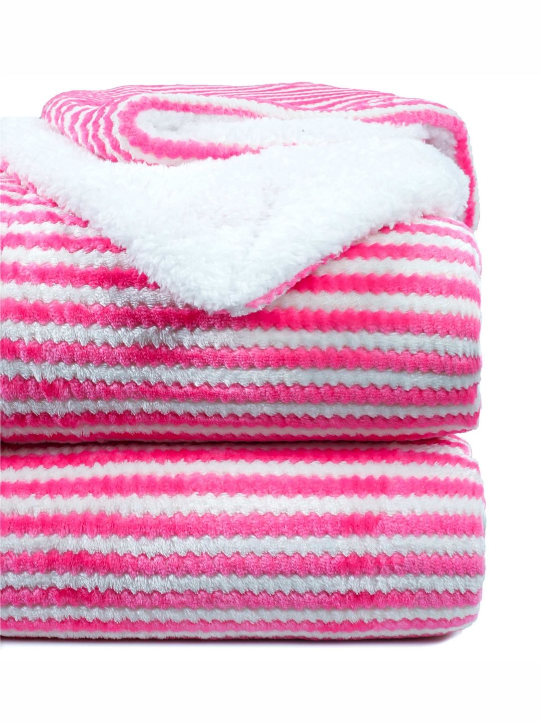 bsb home Pink & White Heavy Winter 500 GSM Single Bed Blanket-picture-24