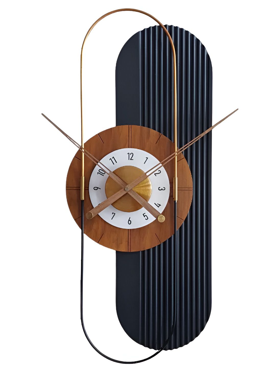 The Brand Barrel Black Abstract Shaped Contemporary Wall Clock-image-23