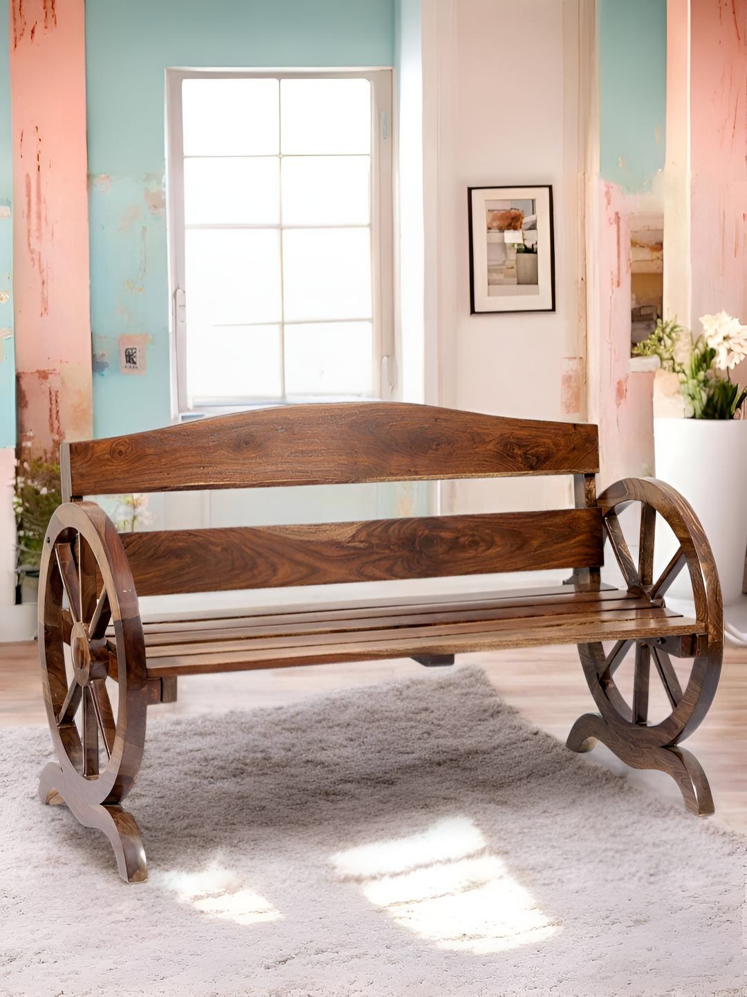 Ikiriya Brown 3 Seater Bench