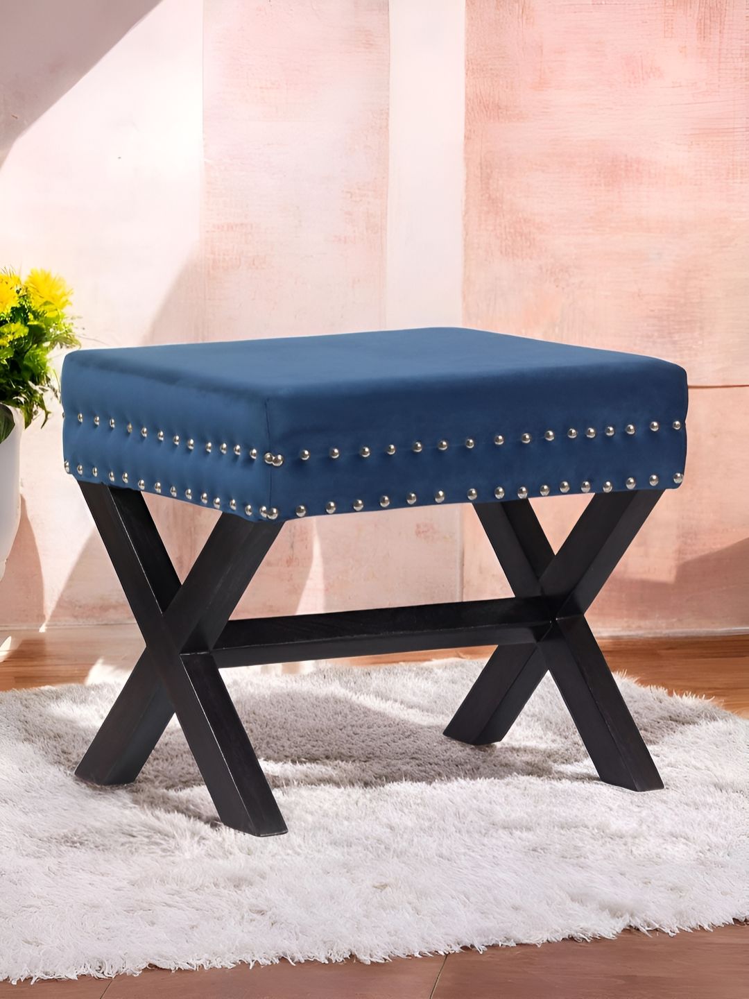 Ikiriya Blue Rectangular Ottoman