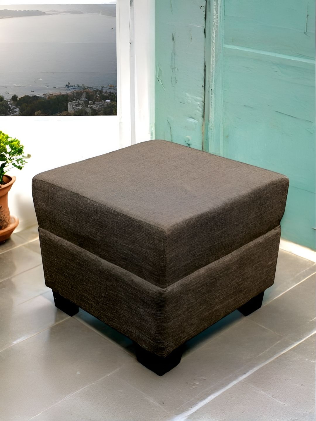 Ikiriya Brown Square Ottomans