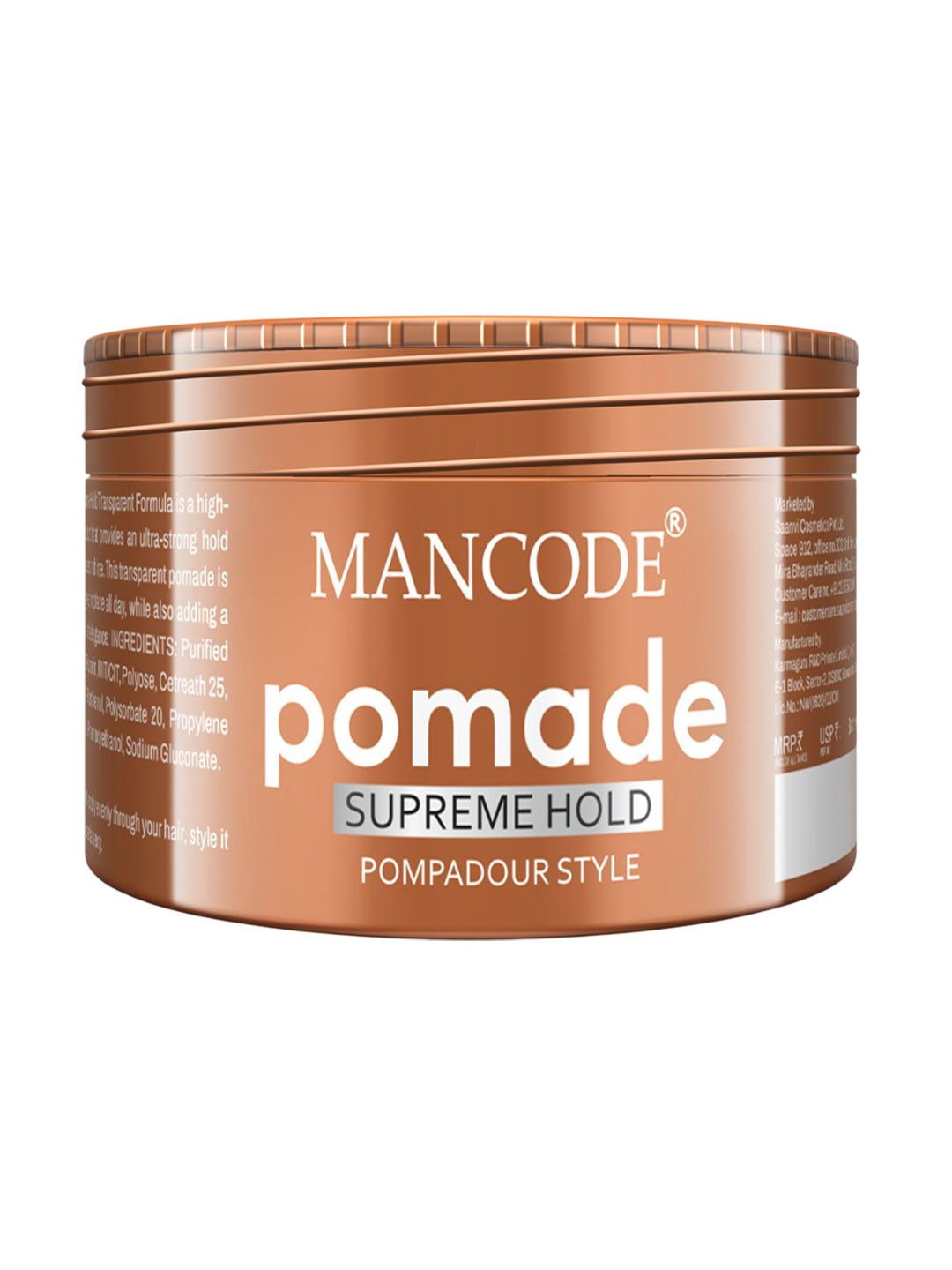 MANCODE Men Supreme Hold & Glossy Hair Styling Pomade Wax- 100 ml