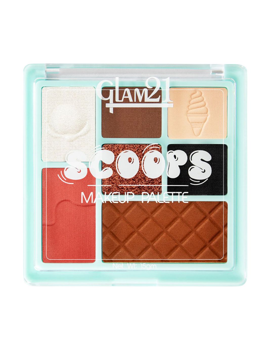 GLAM21 Scoop Makeup Palette- Eyeshadow- Contor- Highlighter & Blush-15 g- Chocolate Chip01-image-3
