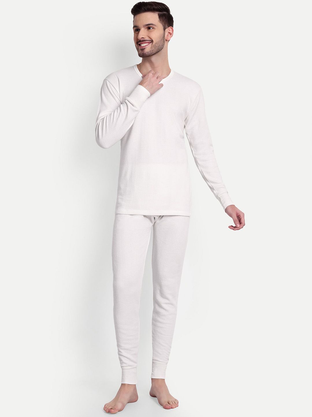 ZEFFIT Striped Cotton Round Neck Thermal Set-picture-40