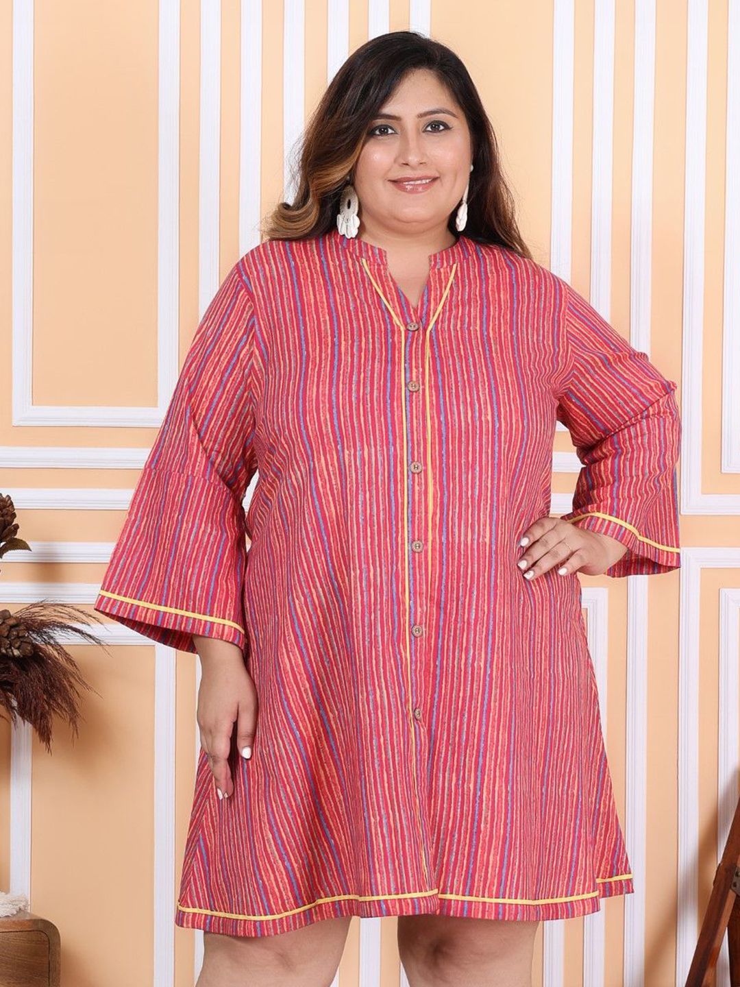 Swasti Ethnic Motifs Print A-Line Dress-picture-29