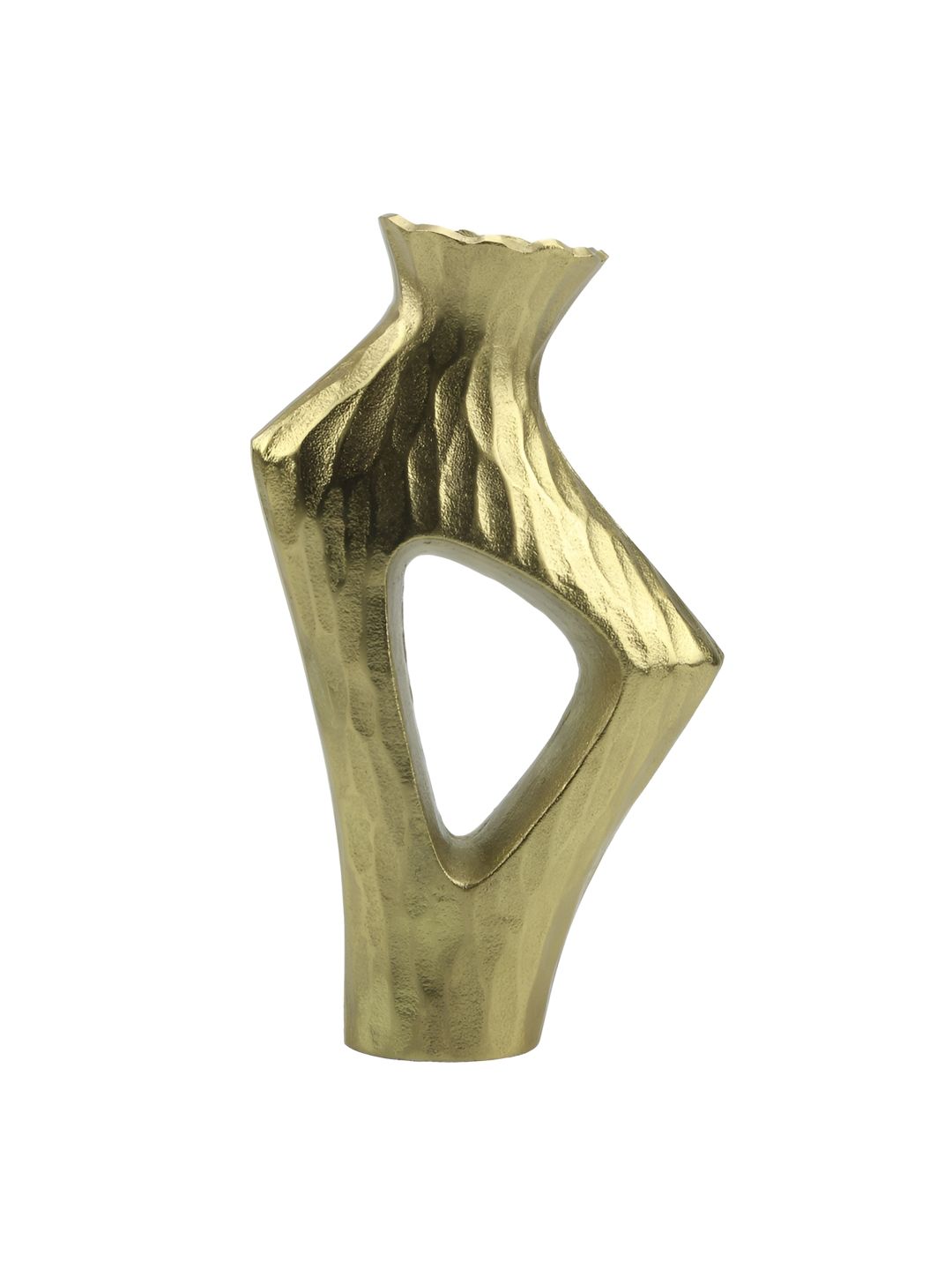 Hind Decor Textured Abstract-Shaped Flower Vase-image-1