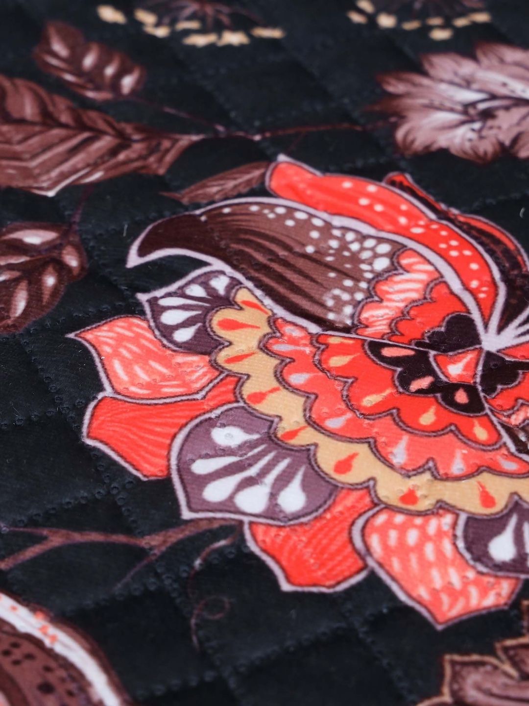 AAZEEM Grey & Orange Printed Velvet 2 Piece Sofa Cover-picture-26