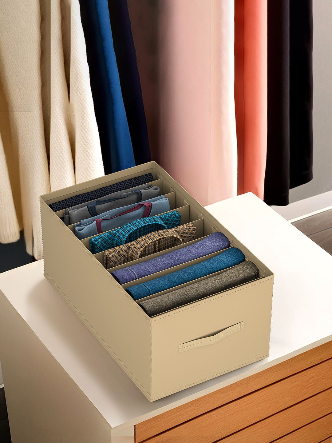 Kuber Industries Grey Set of 4 Regular Drawer Organiser Organisers-picture-36