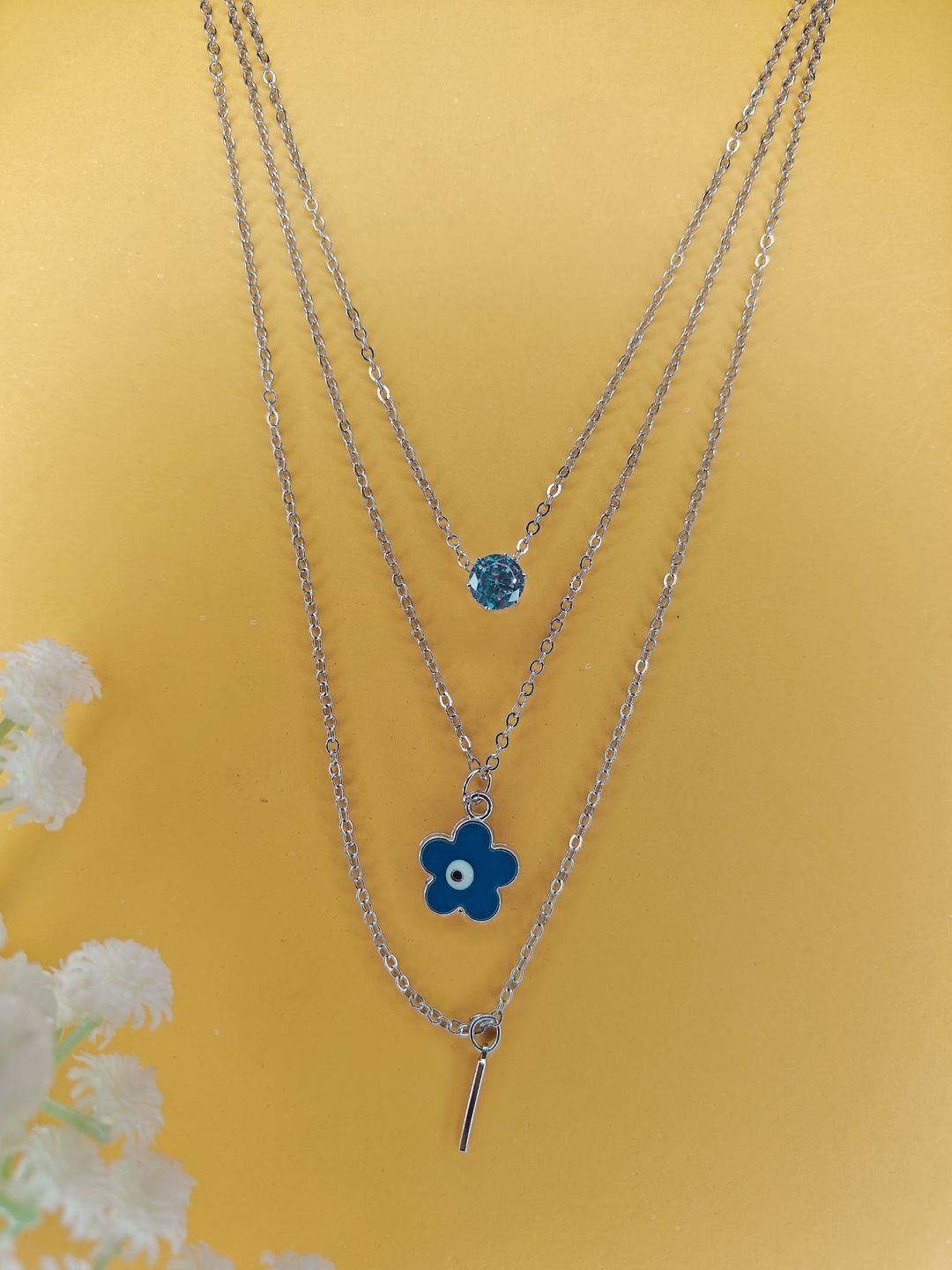 NVR Girls Silver-Plated Layered Chain-picture-34