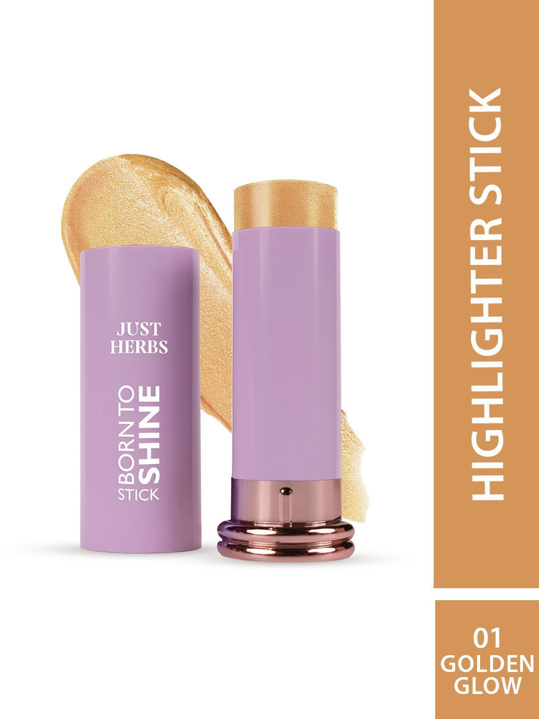 Just Herbs Born To Shine Single Stroke Highlighter Stick - 14 g - Golden Glow 01-image-43