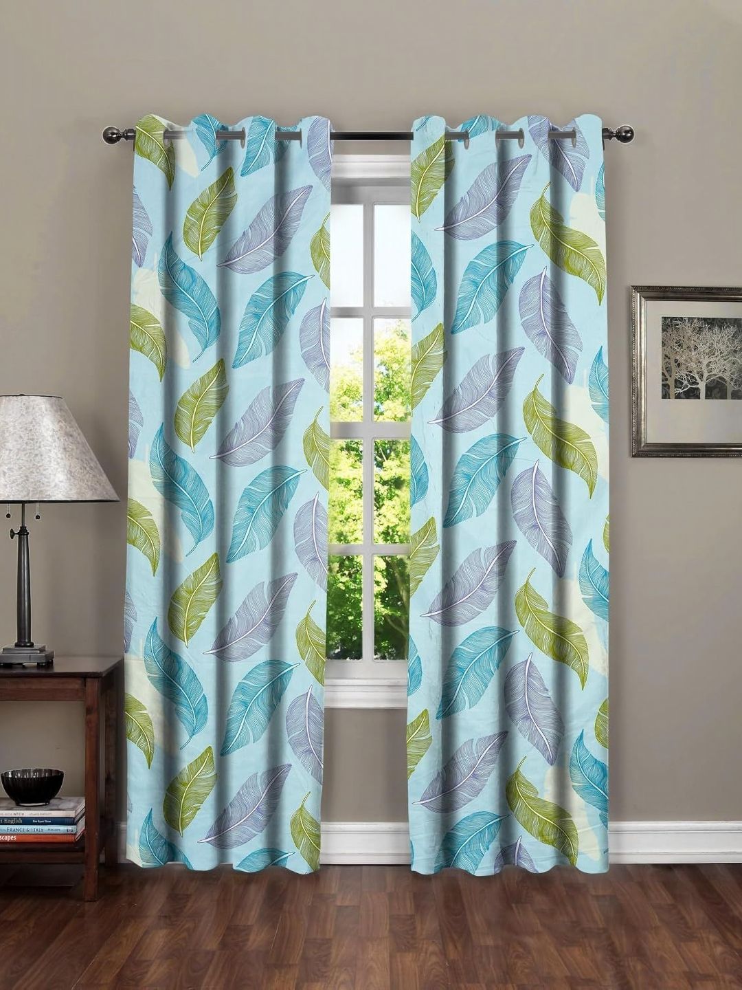 Aura Blue & Green Set of 2 Floral Door-picture-36