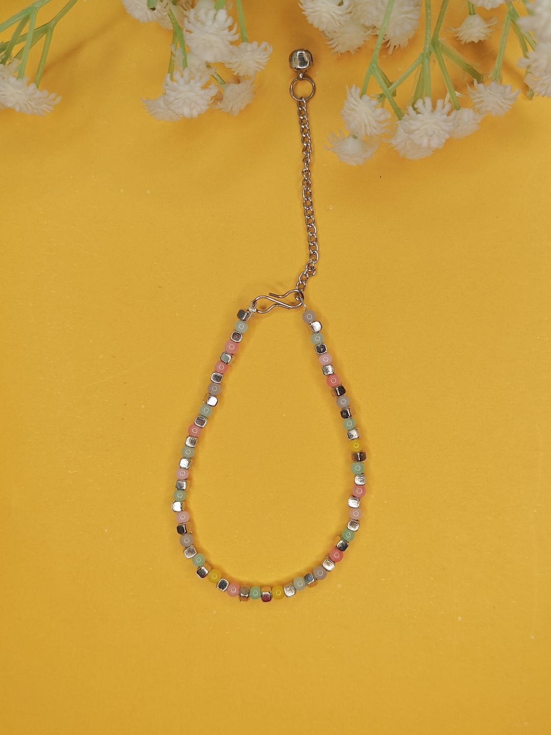 NVR Silver-Plated Artificial Beads Anklet-picture-14