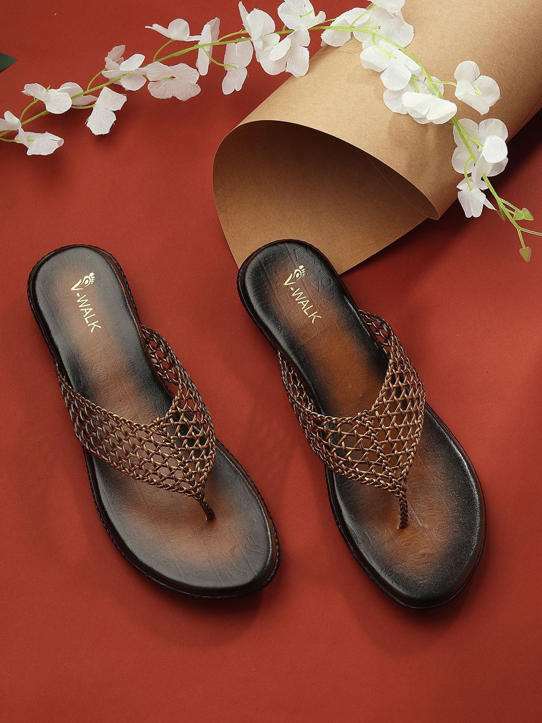 V-WALK Women Open Toe Flats-picture-21