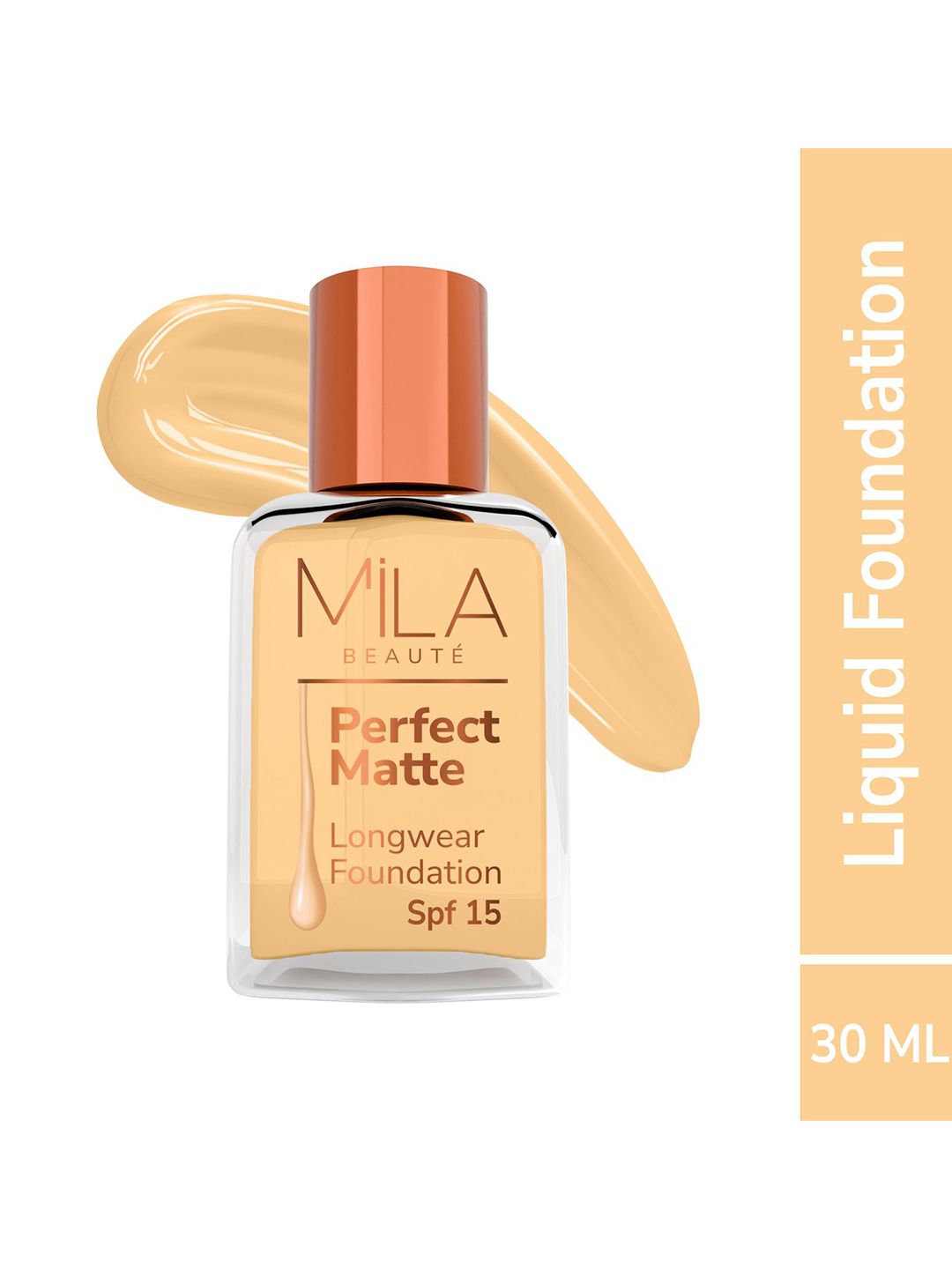 MILA BEAUTE Perfect Matte Long Wear SPF15 Foundation - 30 ml - Natural Beige - 02-image-15