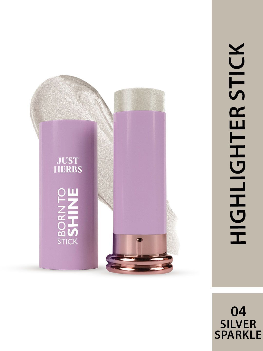 Just Herbs Born To Shine Single Stroke Highlighter Stick 14 g - Silver Sparkle 04-image-42