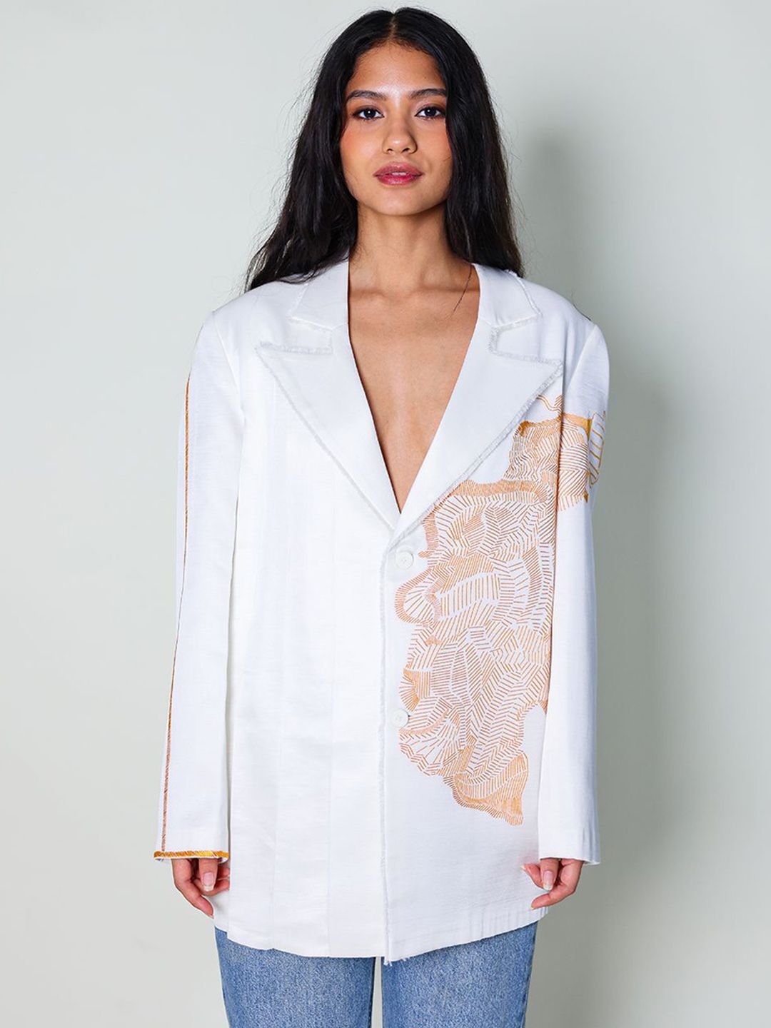 Arya Giri Printed Oversized-Fit Single Breasted Blazer-picture-33