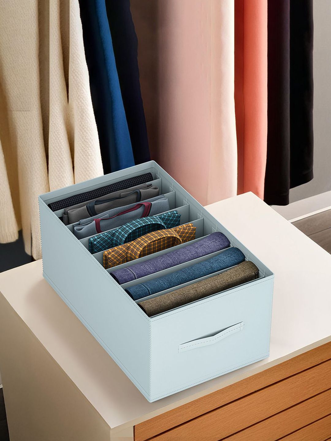 Kuber Industries Grey Set of 1 Regular Drawer Organiser Organisers-picture-27