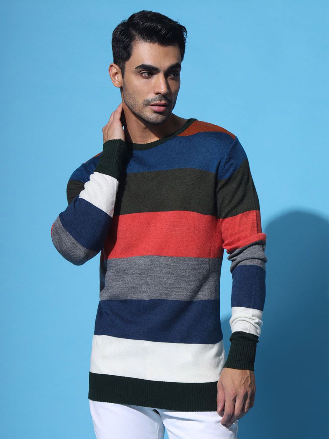 The Roadster Lifestyle CoSelf Design Pullover Sweater-picture-37