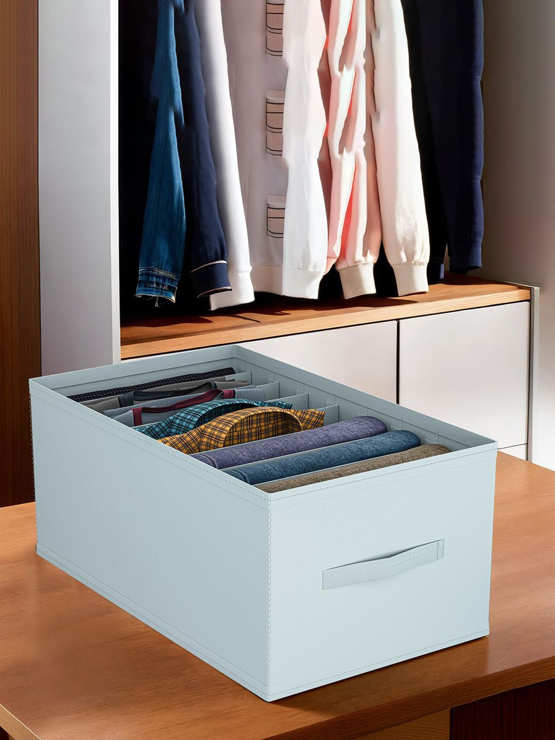 Kuber Industries Grey Set of 2 Regular Drawer Organiser Organisers-picture-11